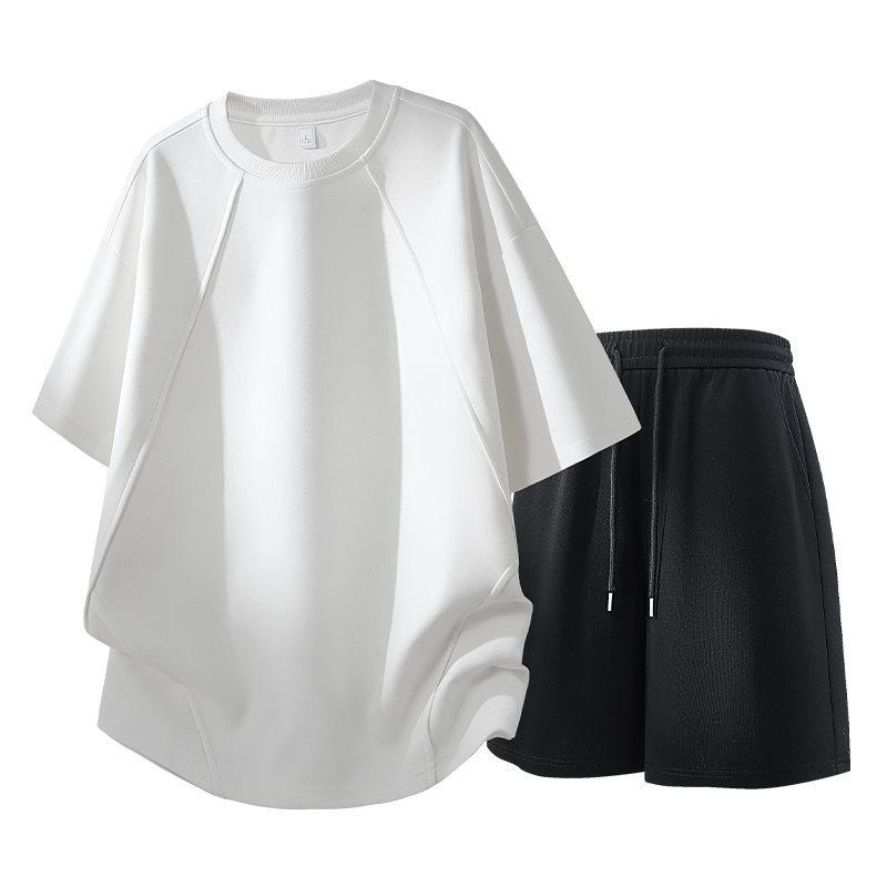 2026 Men's Fashion Deconstructed Short-Sleeved T-shirt & Casual Shorts Sportswear Set