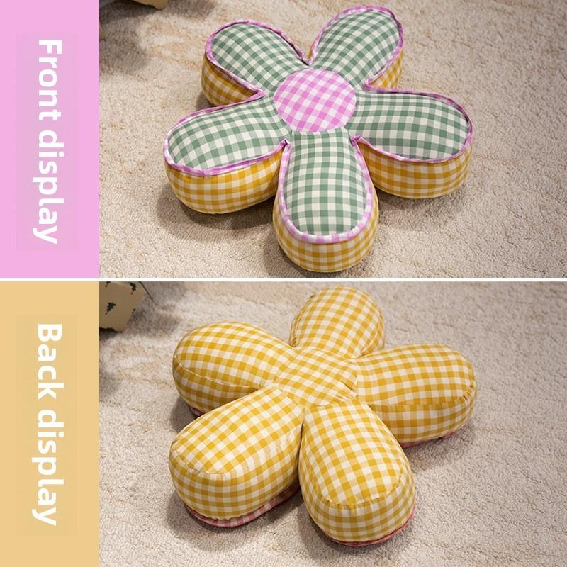 Thickening Flower Pattern Office Seat Cushion Supportive Floor Mat Living Room