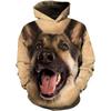 Fluffy Great Pyrenees Hoodie, Men's Autumn Winter Warm Fleece Sweatshirt, Smiling Big White Dog Graphic Pullover for Comfortable Daily Wear