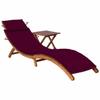 VidaXL Garden Lounge Chair with Table and Cushion Patio Lounge Chair Terrace Sunbed Outdoor Sun Lounger 3061596