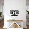 1pc Love Tree Metal Wall Art Silhouette Home Decor Sticker Painting Halloween Christmas New Year Gift