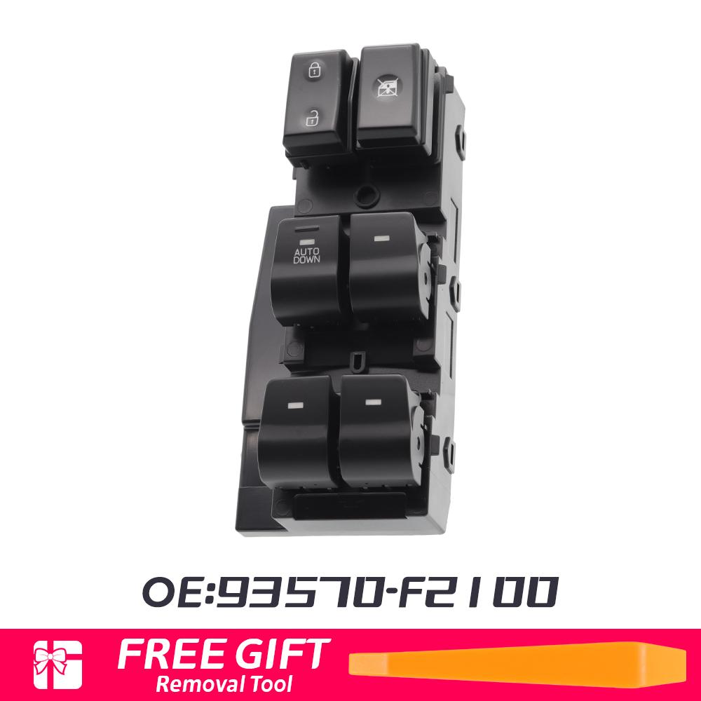 93570-F2100 For Hyundai Elantra 2017 2018   Left Driver Side Master Power Window Control Switch with Auto Down Button