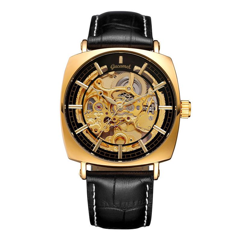Top Brand New European and American Style Fashion Men's Watch Automatic Mechanical Men's Watch Casual Full Hollow Fashion Watch