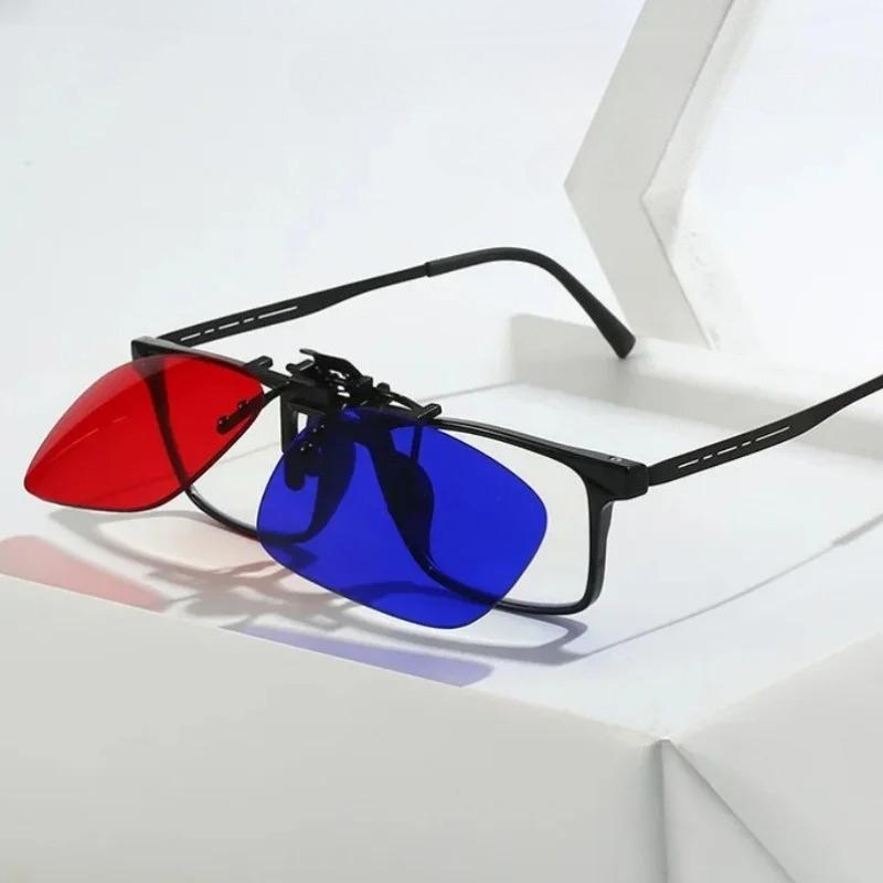Erwachsenen Amblyopie Trainingsbrille Rot Blau 3D Clip Schielen Korrigieren Sehvermögen Verbessern Testwerkzeug 1 Stück