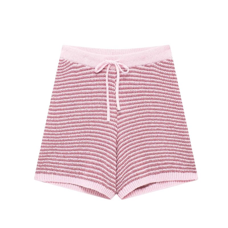 

Kaslead New Arrival Women s Clothing Fashion Style Fashion Knit Top Casual Shorts 6427041 6427042 Pink shorts L