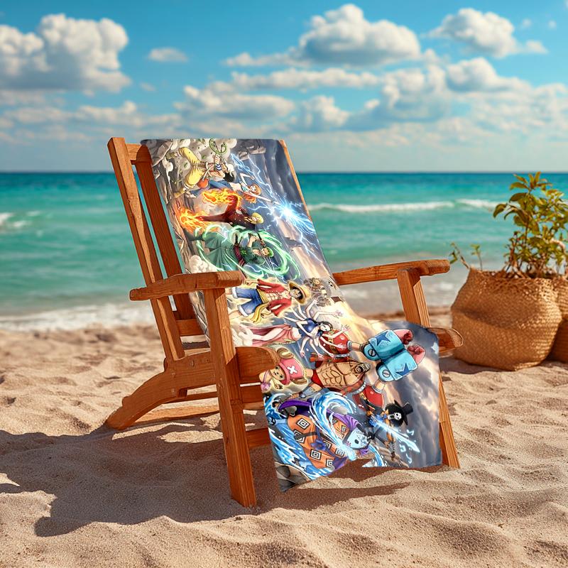 1Pc One Piece Adventure Beach Towel Quick Dry Multiuse For Beach Pool Gym Yoga Home Travel Christmas Halloween Xmas Gift S1946