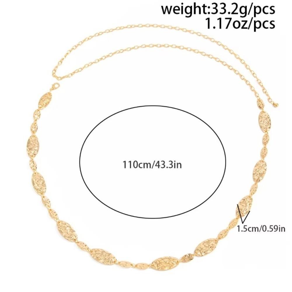 Geometric Waist Chain Oval-shaped Belly Chains Fashion Women Body Chain  Jewelry Gifts