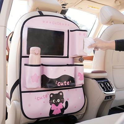 Car Seat Cushion Cute Striped Cat Car Seat Cushion Winter Plush Comfortable Warm Car Seat Cushion