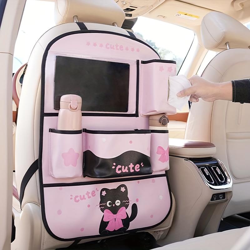 Car seat cushion cute striped cat car seat cushion winter plush comfortable warm car seat cushion