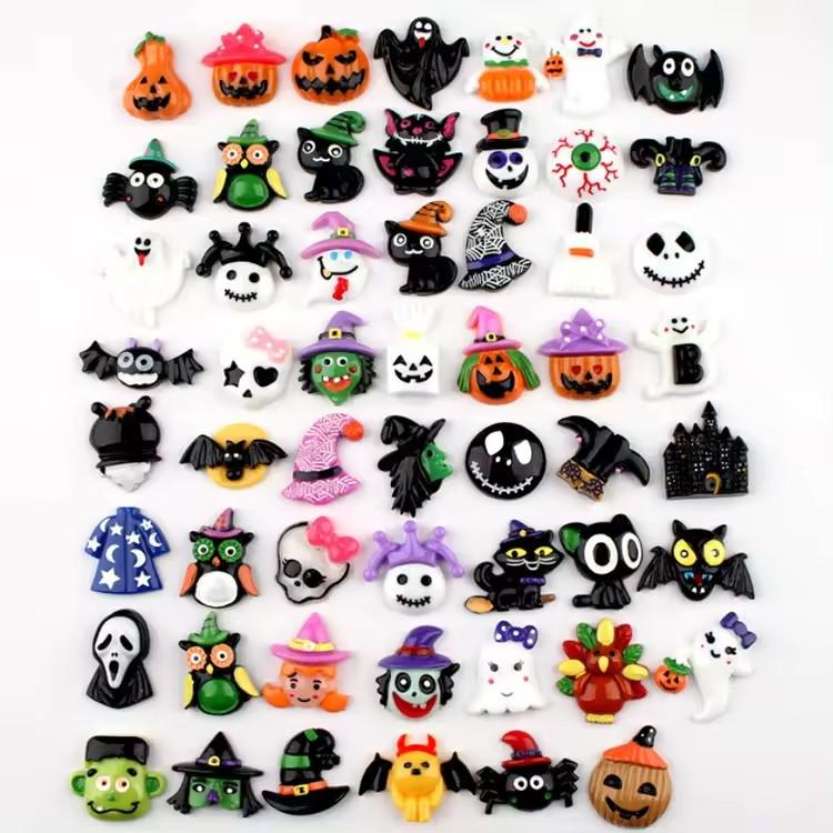 Artificial Style Angel Theme Flat Back Resin Cabochon for Halloween Holiday Slime Decoration Craft Supply