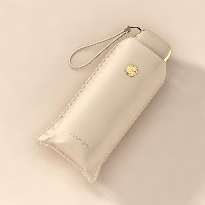 Роскошный плоский карманный зонт женский красочный портативный мини-зонт от солнца — фото 3