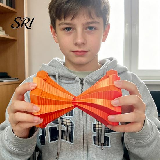 Spiral Visual Illusion Toy 3D Printed Fractal Fidget Star Stress Anxiety Relief Expanded Sensory Whirling Expandable Decompression Desk Accessory