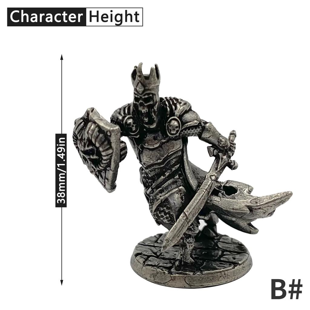 1pcs White Bronze Demon Soldiers Soldier Shogunate Samurai Model Figure Tabletop Game Ornament