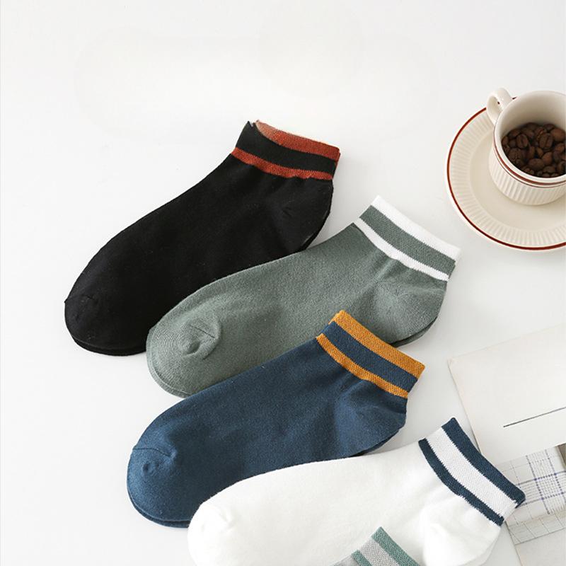 Pure Cotton Short Socks for Men, Boat Socks, Summer Invisible Anti-drop and All-cotton Anti-odor Thin Men's Shallow Socks