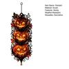 Halloween Pumpkin Hanging Ornaments Triple Stacked Jack-o'-Lantern Door Hanger, 2D Wall Ornament, Dark Style Festival Props Spooky Fall Porch