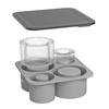 Silicone Cylinder Ice Tray with Lid Portable Popsicle Maker Easy Release Ice