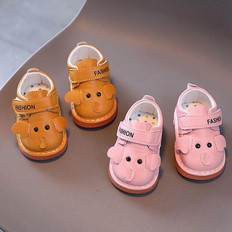 Kleinkind Babyschuhe Mit Cartoon-Design Und PU-Obermaterial Für Frühe Läufer