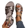 Women's Wide Width Roman Sandals, Flat Sole Summer Slides, European Beach Shoes Wholesale In Stock