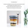 1Pcs 350Ml Reusable Glass Overnight Oats Jar With Spoon Oatmeal Container Food Storage Organizer For Breakfast