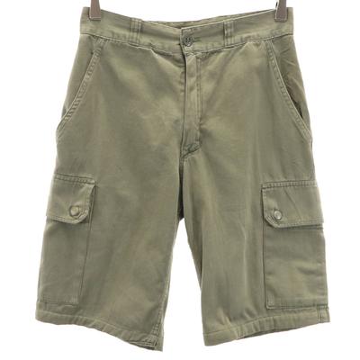 FRENCH ARMY Old Cargo Shorts 72L Khaki Military Women Used