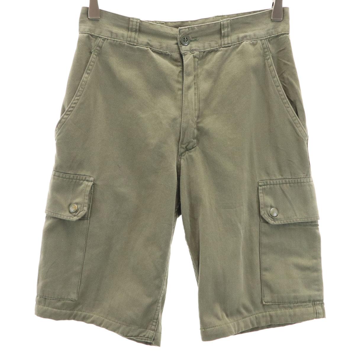 

FRENCH ARMY Old cargo shorts 72L khaki military Women Used