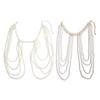 Leichte Imitationsperlen Schulterketten-Accessoire für Partys Modische Damen Körperaccessoires Hochzeits Schmuck