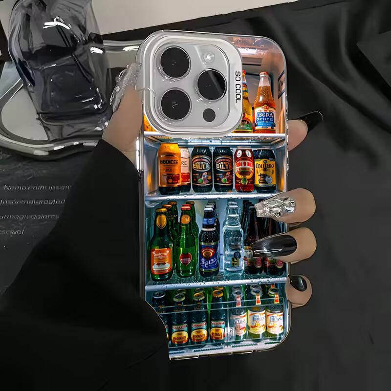 The Ice Chest With Drink Pattern Phone Case For iPhone 16 15 14 13 12 11 17 Air Pro Max 16 Plus 7 8 Plus X XR XS Max Back Cover