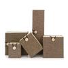 Linen Wood Pendant Bracelet Box Button Closure Mini Storage Box Travel Ring Box  Gift Giving