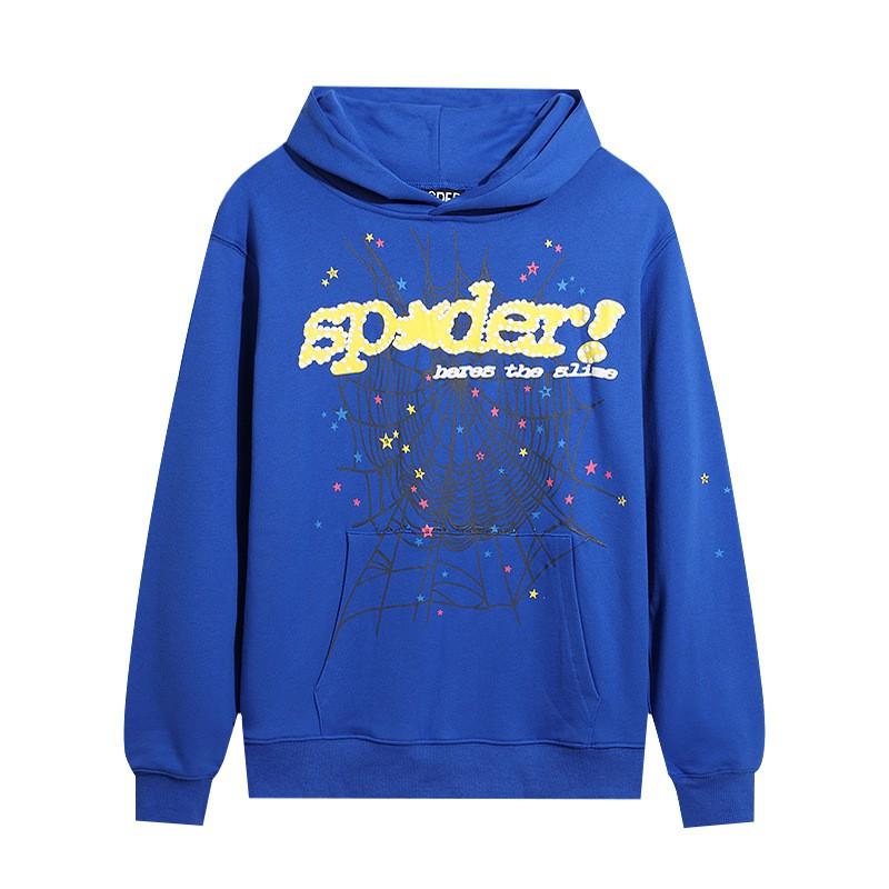 Sp5der Streetwear Hoodie With 3D Puff Print 555555 Design Unisex Oversized Cotton Pullover Youth Casual Wear