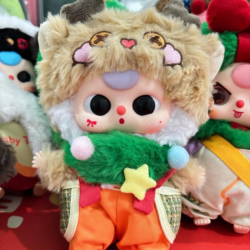 Latest Baby Three Xmas Party Collection Line Polyvinyl Chloride Material Plush Blind Case Playthings Mini Mystery Case Play Pouch Pendant Innovative