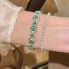 Classic blue-green Zircon daisy bracelets for women high-quality and unique Romantic opening bracelet charms  gift