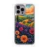 Summer new oil painting style pastoral hut iPhone14 mobile phone case Apple 17promax matte bare metal feel