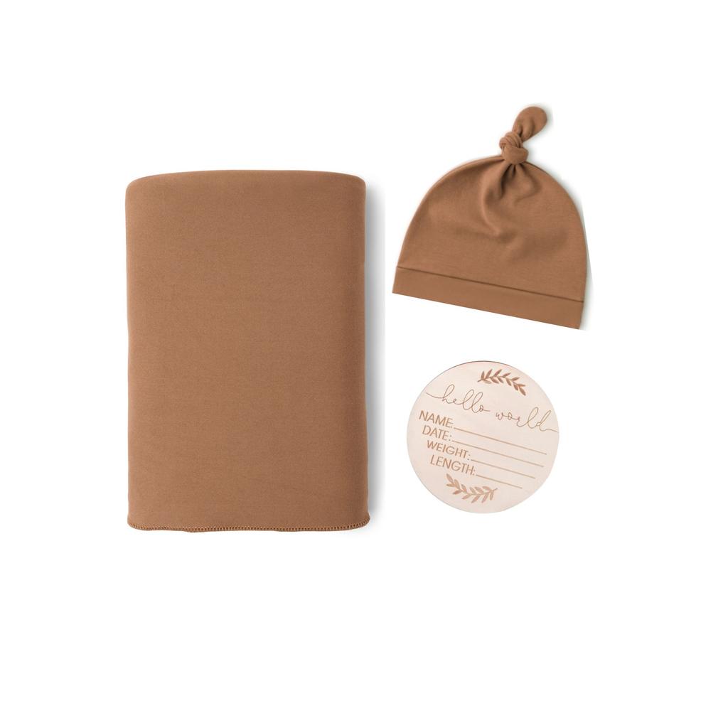 3pcs Set Newborn Baby Muslin Swaddle Blankets Cotton Hat Bedding Baby Receiving Blanket Swaddle Wrap Babies Accessories