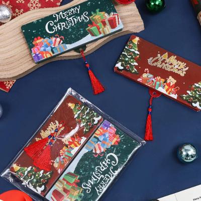 Christmas Cash Envelopes 7-Slot Seasonal Scene Prop Christmas Cash Envelope Card Holder For Gathering Travel Under Tree Bedside