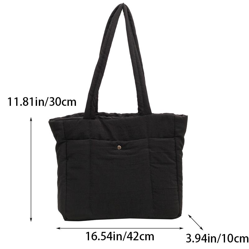 Shoulder Bag For Women Solid Color Soft Cloth Large Capacity Female Handbags Tote Bags