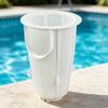 Heavy-duty Tapered Cylindrical Basket White Pool Strainer Easy To Clean Leaf and