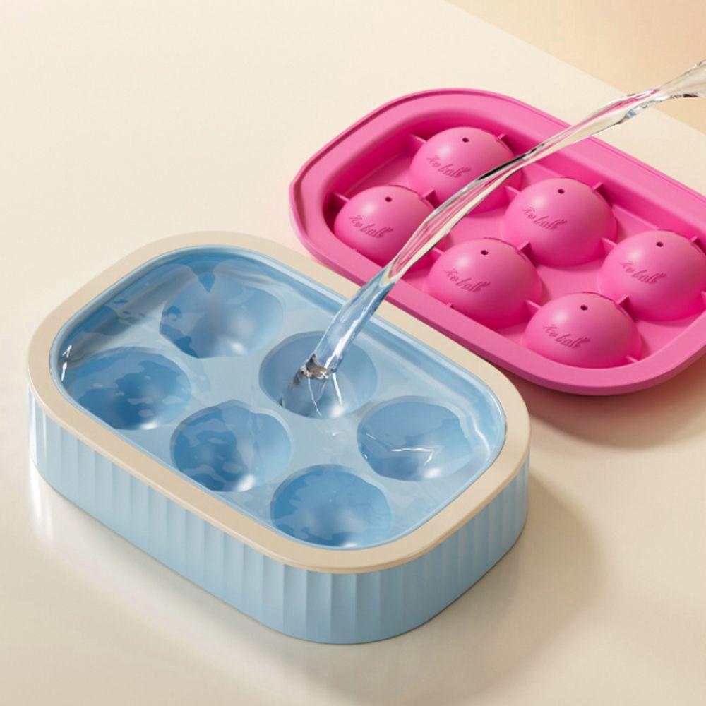 2PCS Dust Lid Bar Ice Ball Maker Silicone Ice Sphere Mold Refrigerator Ice Ball Mold  Freezer
