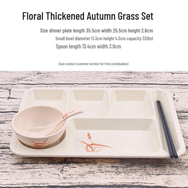 Commercial Melamine Divided Meal Tray