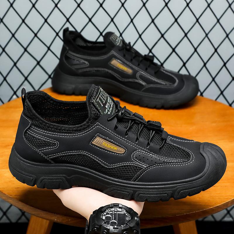 Schuhe Herren Freizeitschuhe Atmungsaktive Mesh-Schuhe Weiche Sohle Bequeme Papa-Schuhe Outdoor Wanderschuhe Vielseitige Herrenschuhe Arbeitsschuhe