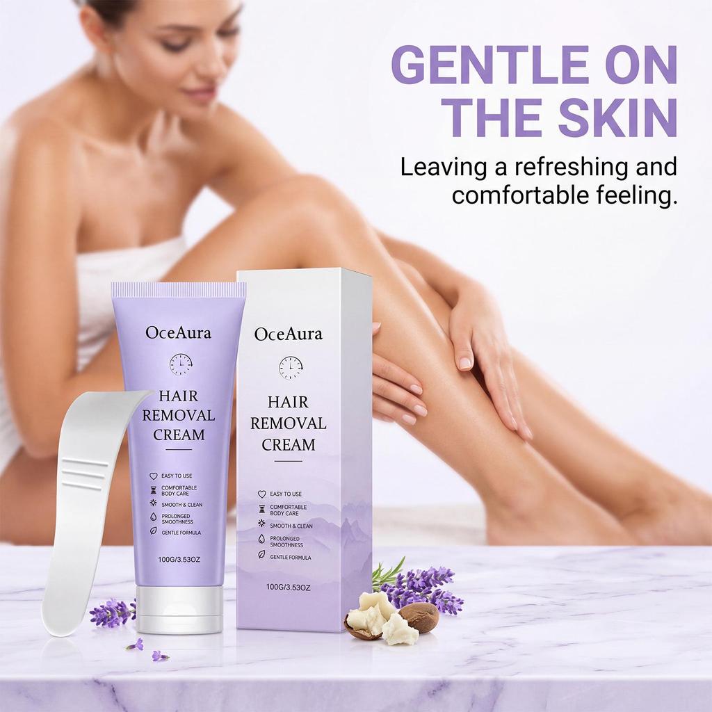 OCEAURA Gentle & Hydrating Hair Removal Cream for Soft, Smooth Skin