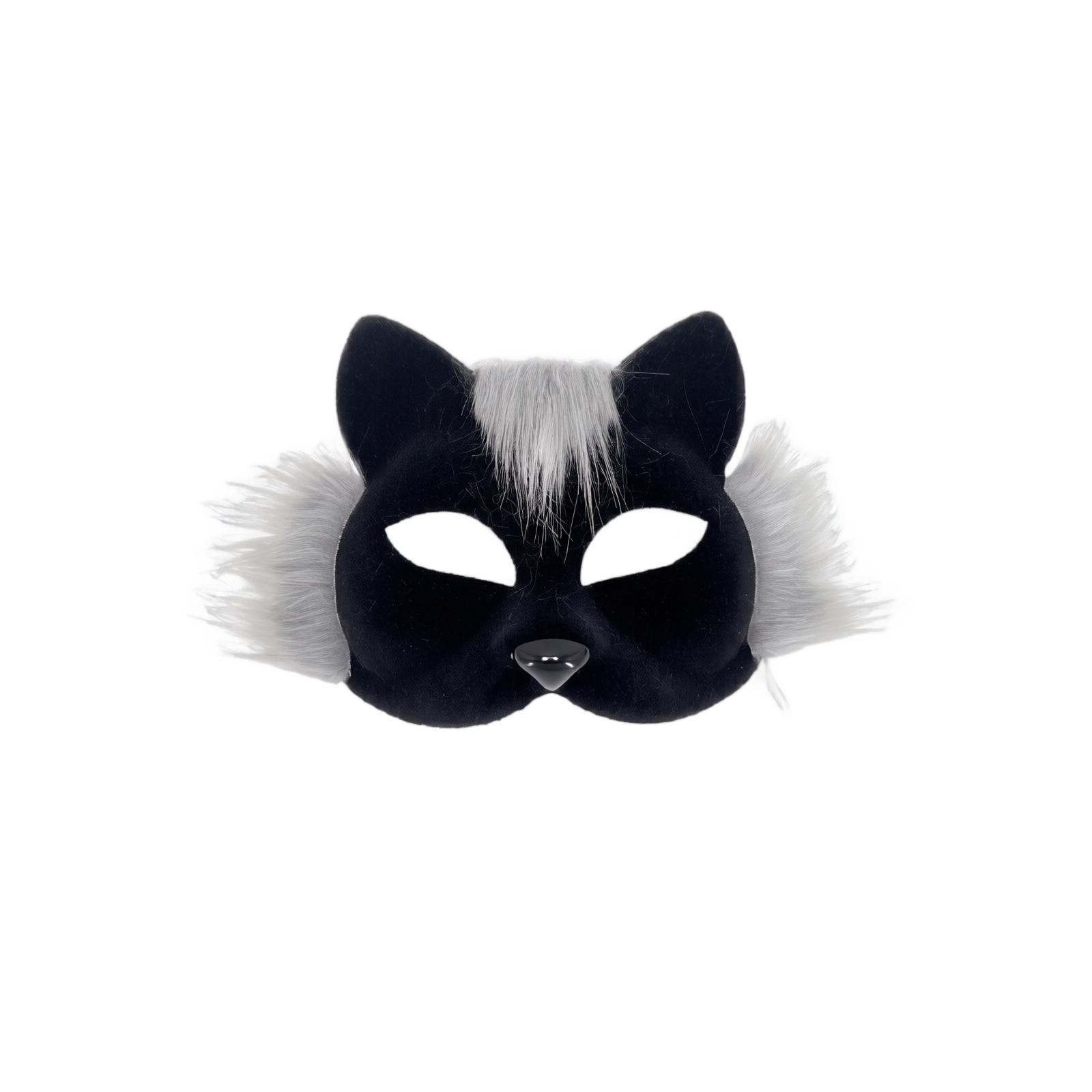 Men Women Half Face Animal Costume for Masquerade Halloween Party One Size