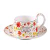Retro Bird Ceramic Cup and Saucer Set