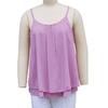 Damen Oberteile Leichte Chiffon Ärmellose Bluse Mehrlagiger Rüschensaum Lockere Passform Lässig Sommer Träger
