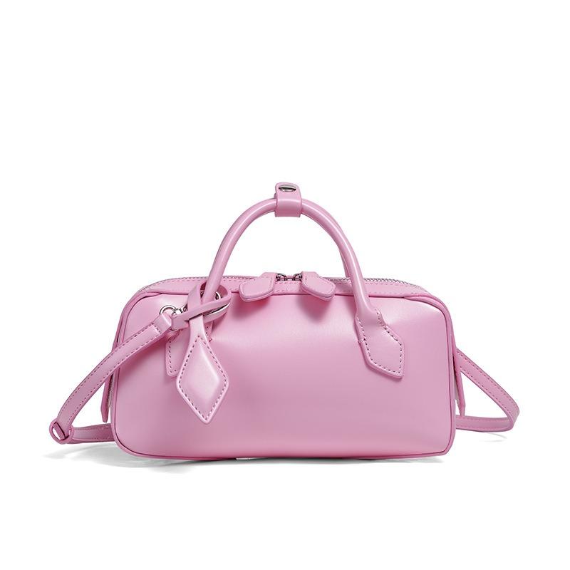 OL retro simple portable Boston bag women's autumn high-end sense popular fashion commuter shoulder messenger bag