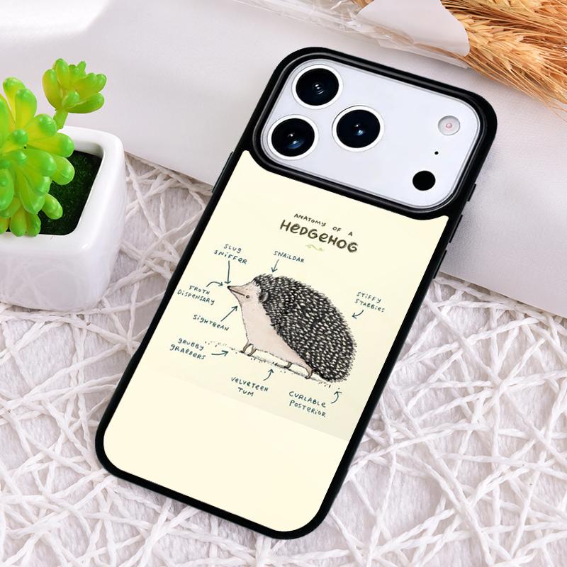 Igel Weiche Handyhülle für iPhone 17 Air 16 15 11 12 14 13 Pro Max Stoßfeste Hülle