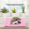 Hedgehog Guinea Pig Bed Mat Rectangular Plush Cushion Hamster House Nest Pet Supplies Pink