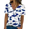 Fashion Floral 3D Printed T-shirt Women T-shirt V-neck Women T-shirt Tops Summer Streetwear Harajuku Y2k Clothing