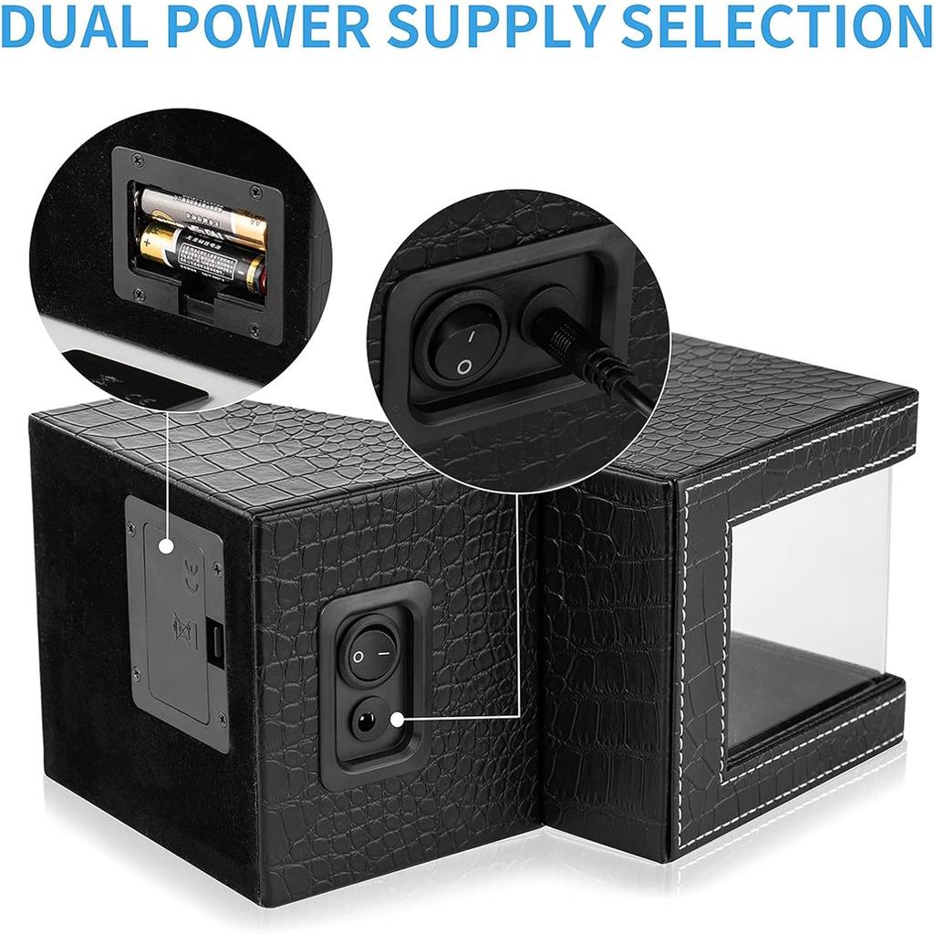Double 2+0 Watch Winder for Automatic Watches Watch Box USB Charging Watch Winding Mechanical Box Motor Shaker Watch Winder