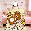 Blanket Cartoon For Soft Cute Throw Blanket R-Rilakkumas-s for Picnic Bed Sofa Home Bear Bedroom Cozy Warm Comfortable