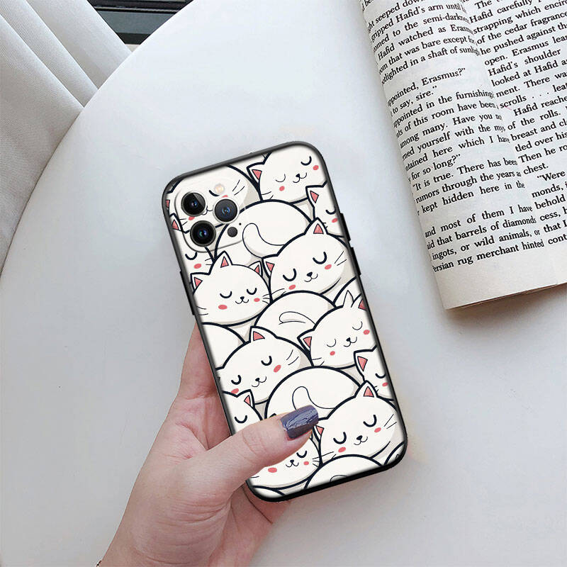MH30 Cat Kitten Meow Phone Shell Case for iPhone 7 8 11 12 13 14 15 16 17 16E XS Pro Max XR X SE Air